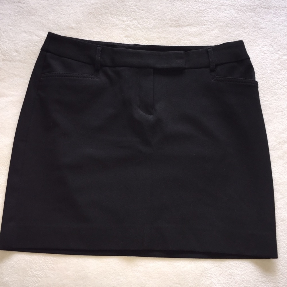 Express Black Stretch Twill Mini Skirt